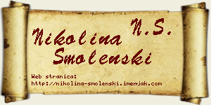 Nikolina Smolenski vizit kartica